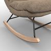 GUNGFÅTÖLJ DEVIN - ljusbrun/naturfärgad, Modern, metall/trä (71/100/106cm)
