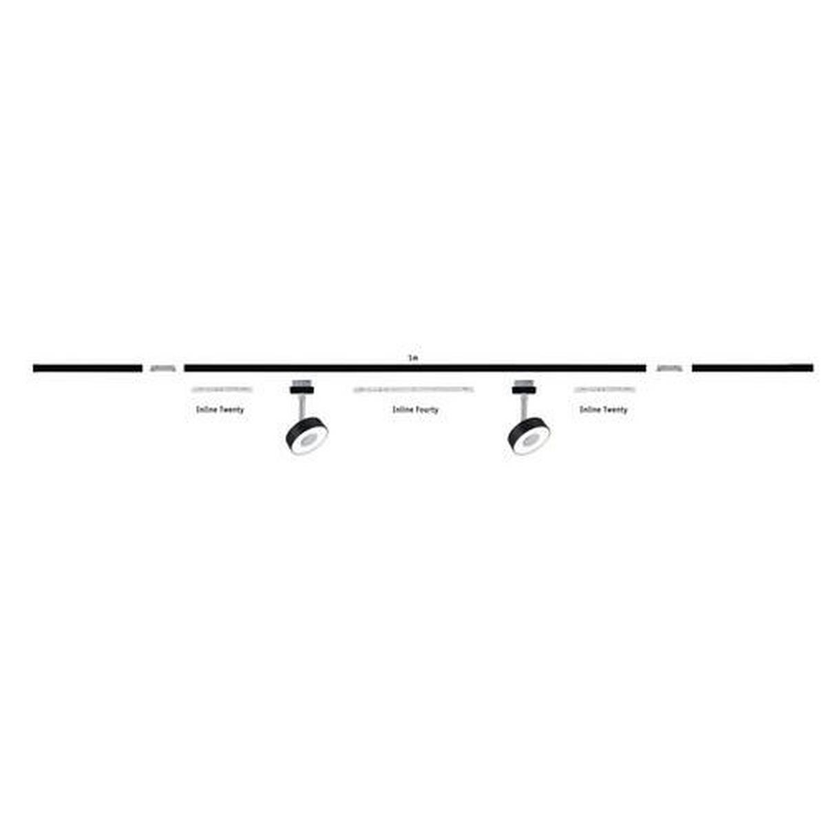 LED-Deckenleuchte Urail Spot Circle max. 5 Watt - Chromfarben/Schwarz, Design, Kunststoff/Metall (9,8/14,7/5cm) - Paulmann