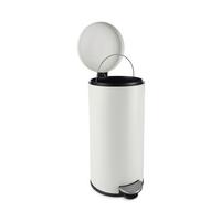 Treteimer Samuel in Weiss ca. 30 l - Weiss/Schwarz, Konventionell, Kunststoff/Metall (29/64,5cm) - Modern Living