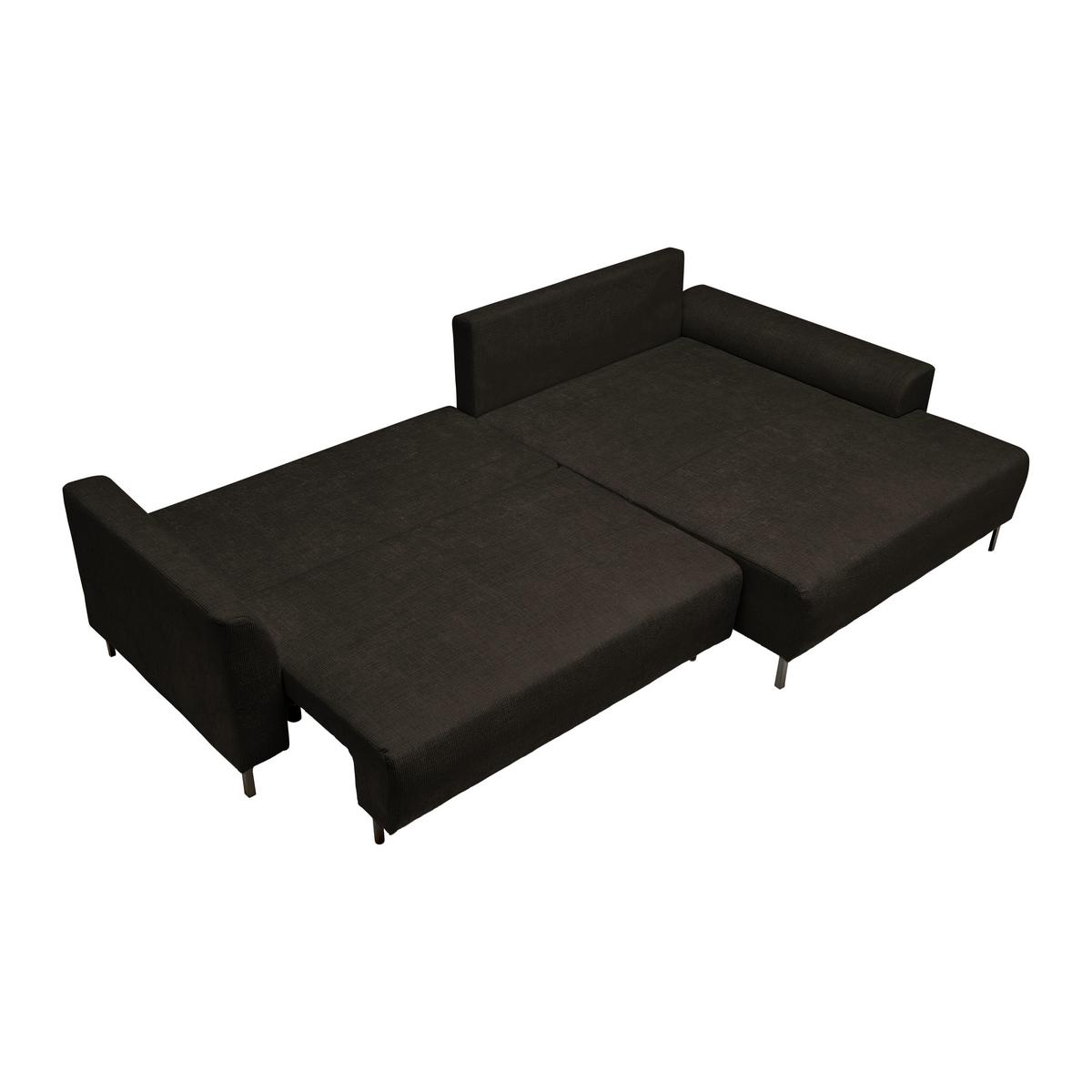 Ecksofa Integra Anthrazit - Anthrazit/Schwarz, Textil/Metall (294/81-93/170cm) - Mömax