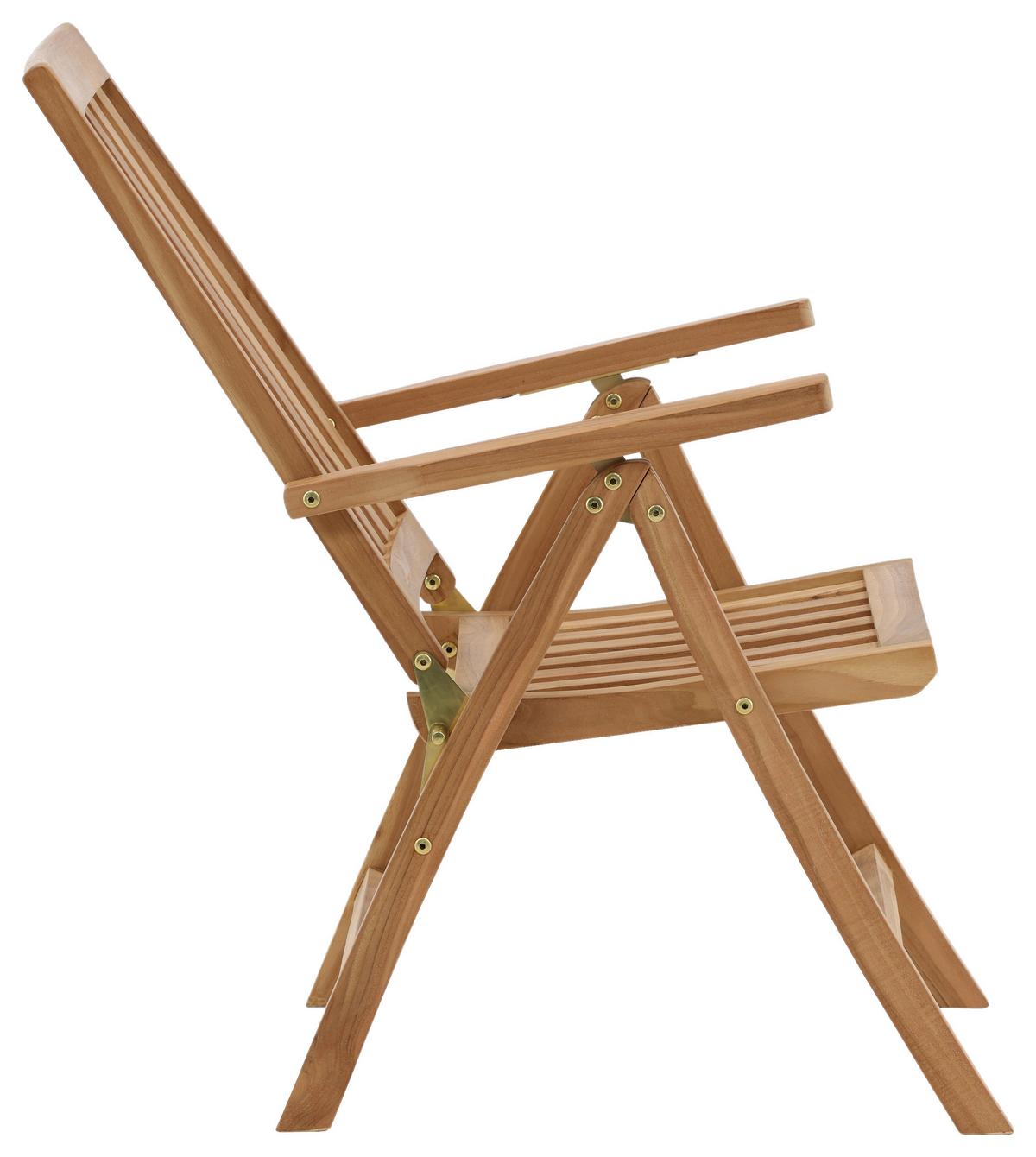 Klappstuhl Kenya ca. 62x105x73 cm Teakholz - Teakfarben, KONVENTIONELL, Holz (62/105/73cm) - Gardenson