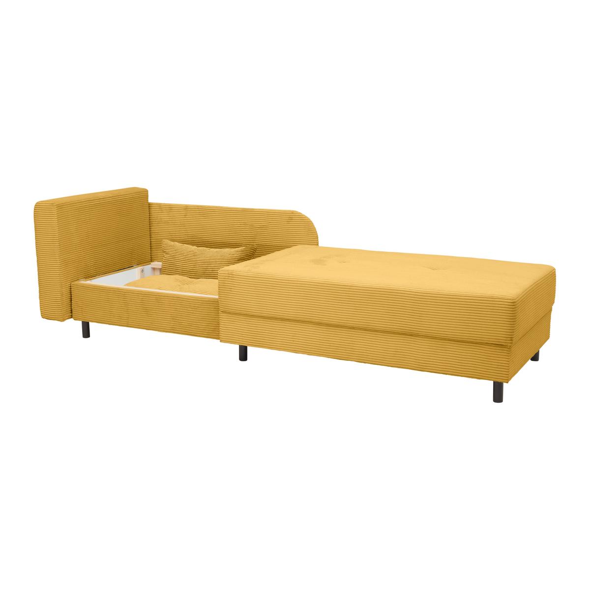 Liege Nova Senfgelb - Senfgelb/Schwarz, MODERN, Holz/Textil (85/62/145cm) - Based