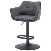 Bárszék Lina - fekete/szürke, Modern, textil/fém (58/89-110/53cm) - Mömax