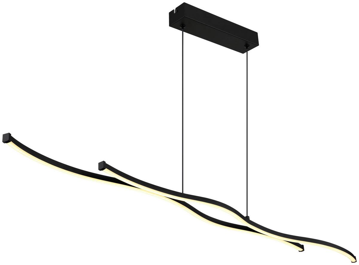 LAMPA WISZĄCA LAVEA - czarny/opal, Design, tworzywo sztuczne/metal (110,4/8,6/120cm) - Novel