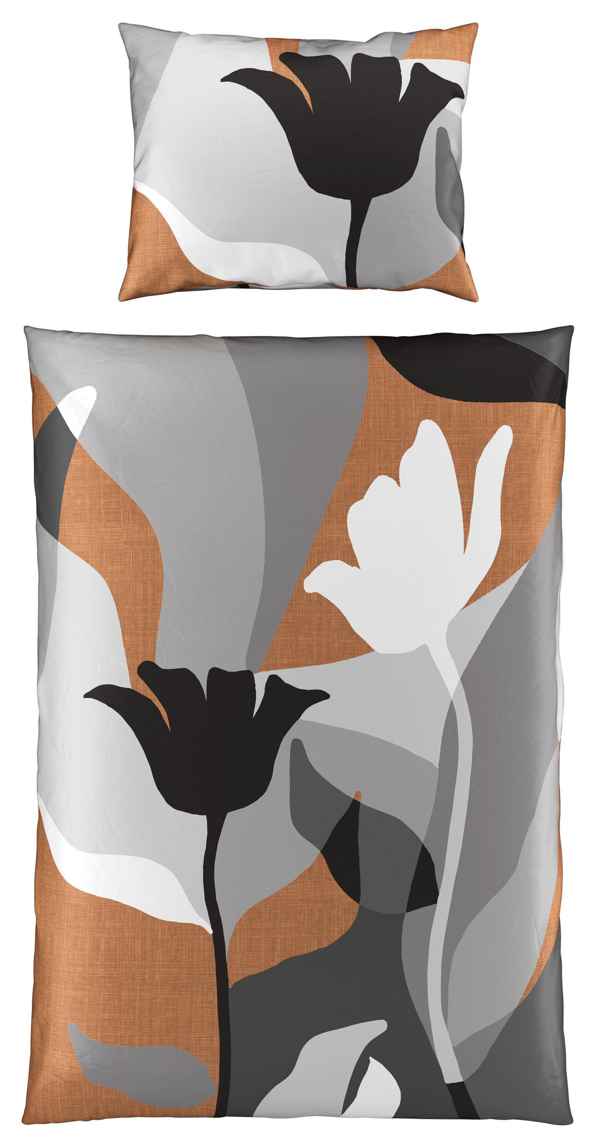 BETTWÄSCHESET TAMARA - Braun, Konventionell, Textil (160/210cm) - Modern Living