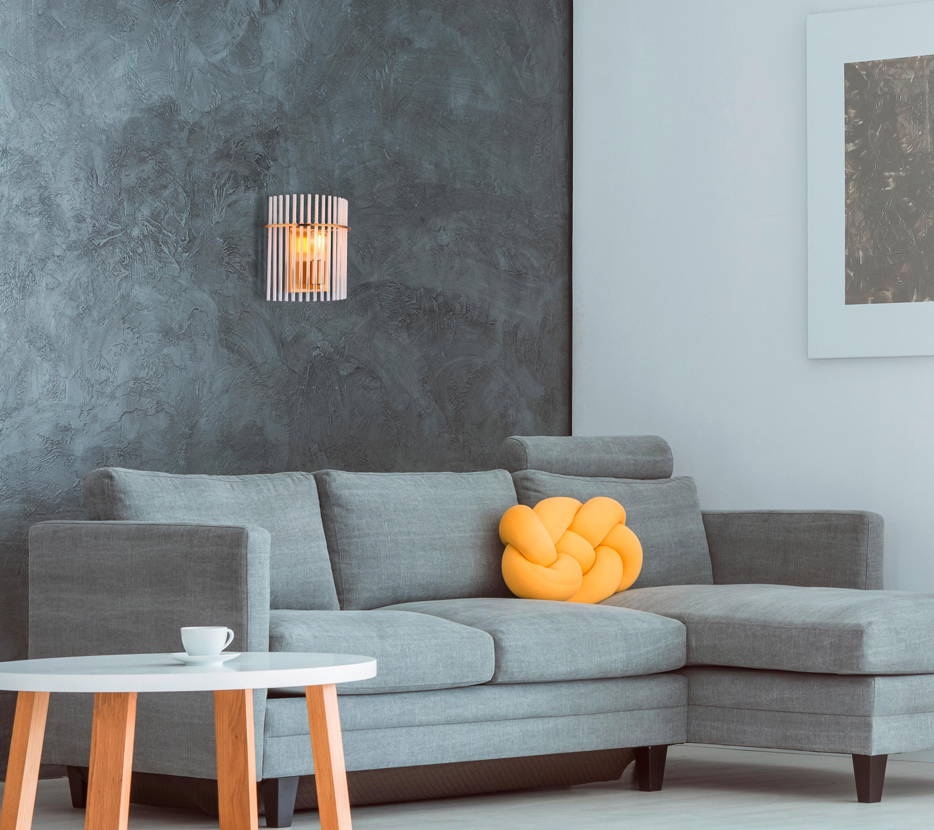 Wandleuchte Gorley Klar/Goldfarben max. 60 Watt - Klar/Goldfarben, KONVENTIONELL, Glas/Metall (25/12,5/26cm) - Globo