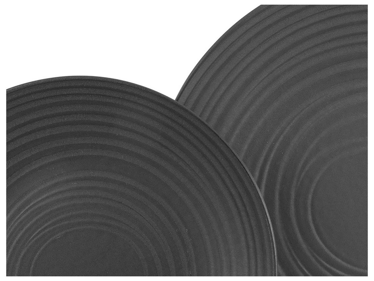 Kombiservice Lava Stone Black Schwarz, 24-teilig - Schwarz, Basics, Keramik - Creatable