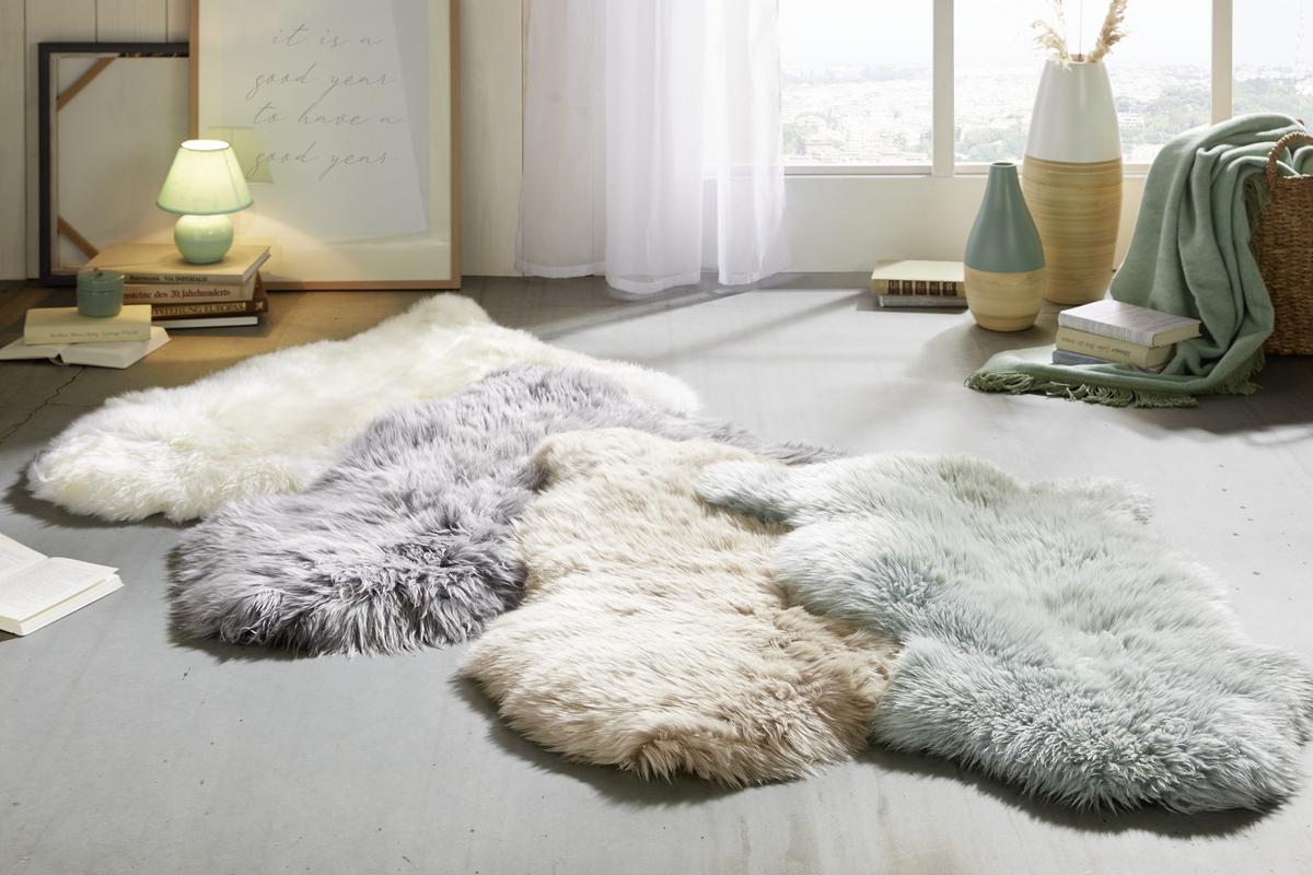 Schaffell Jenny in Weiss ca.90x60cm - Weiss, Fell (60/90-105cm) - Modern Living