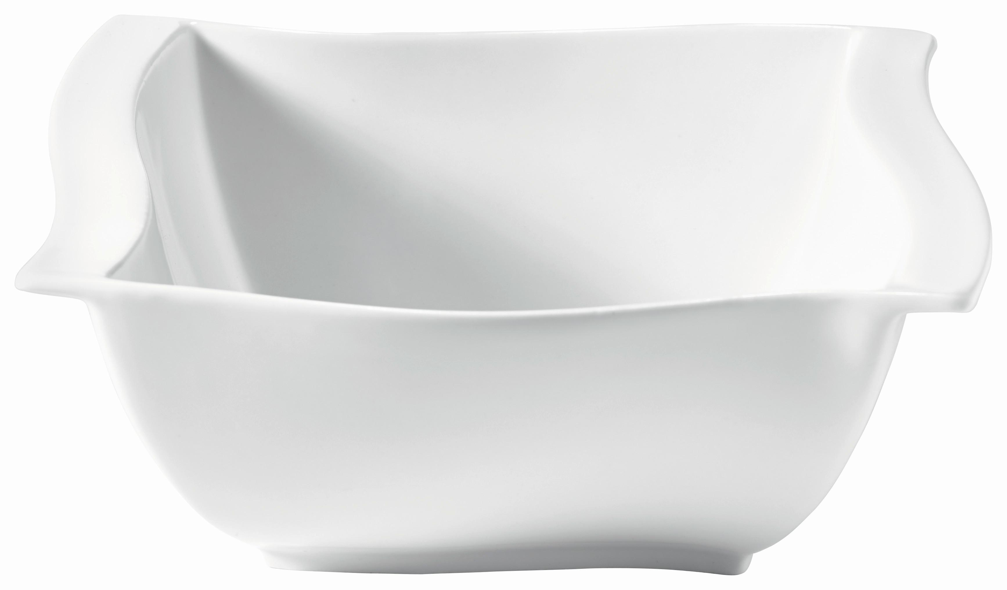 MISKA DO SAŁATY SWING - biały, Basics, ceramika (23/23/9cm) - Novel