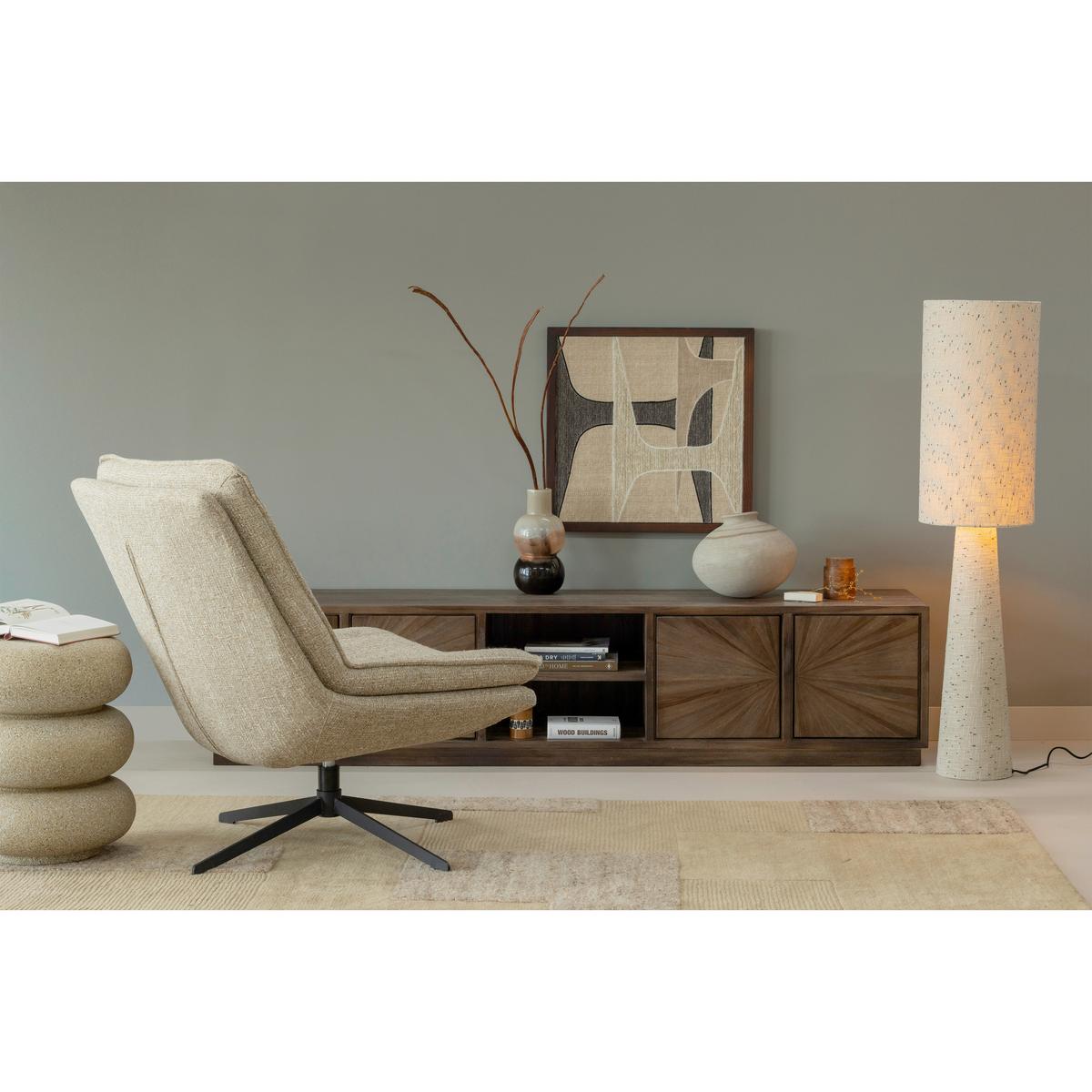 LOWBOARD Sun Braun B: 200cm - Braun, Design, Holz (200/45/44cm) - Livetastic