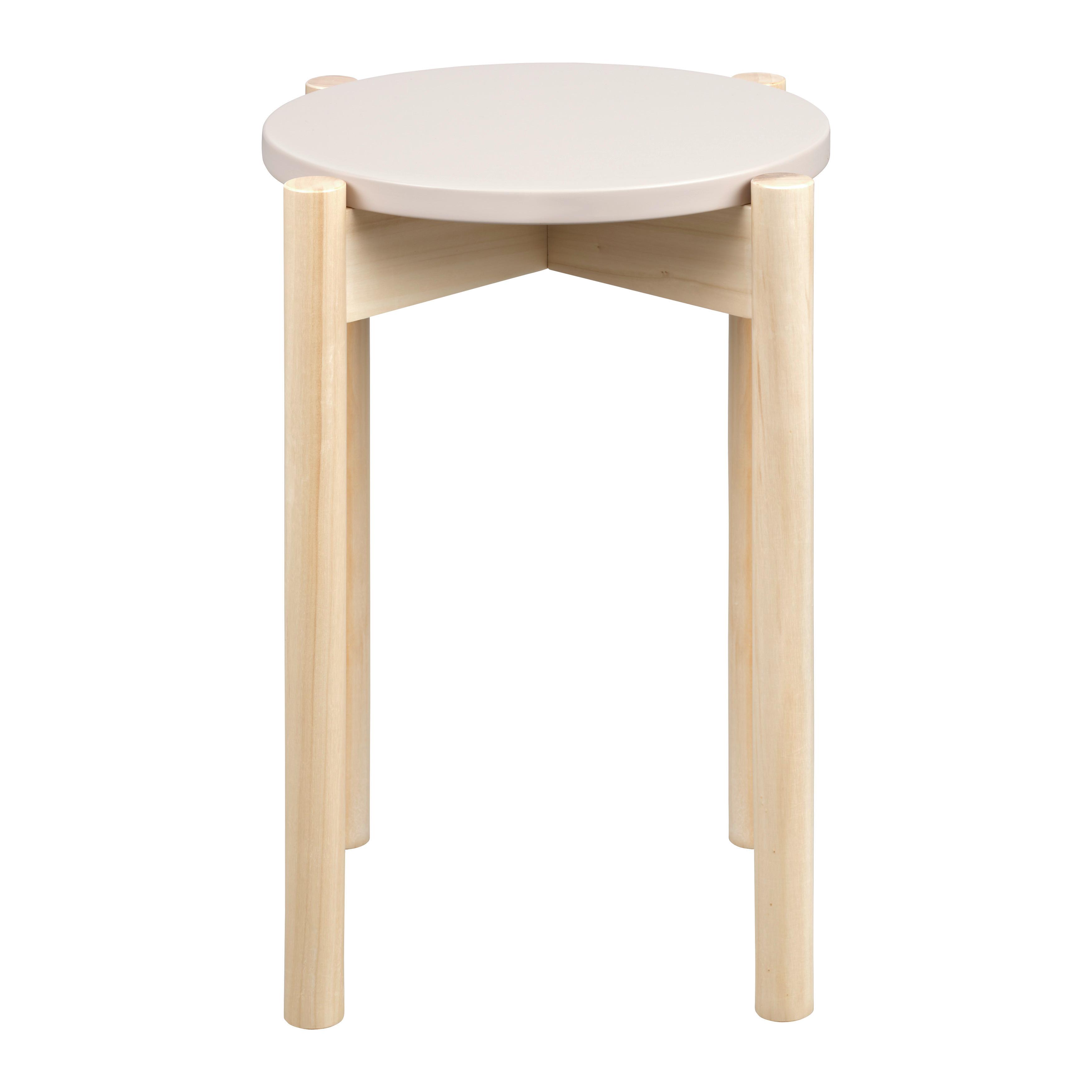Taburet stivuibil ANTON - cașmir, Konventionell, lemn (36/45cm) - Modern Living