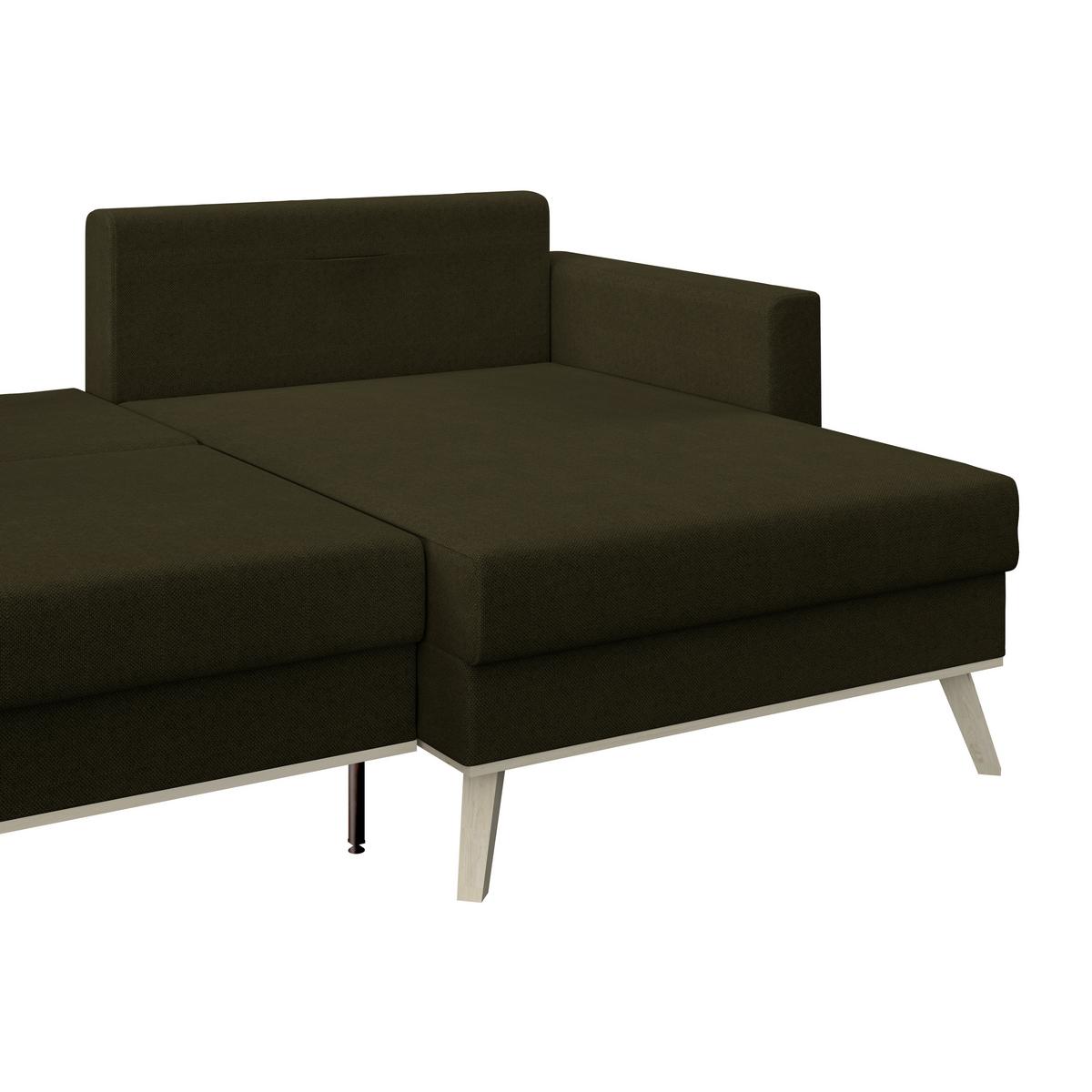 Coltar CARINI - crem/măsliniu, Basics, textil (222/152cm) - Modern Living