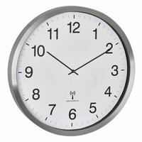 Funkuhr Wanduhr Weiß/Alufarben - Alufarben/Weiß, Basics, Metall (50,8/6,5/50,8cm)