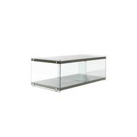 Beistelltisch Tv-Tisch Elementary 100 Grau - Grau, Design, Glas/Holz (120/45/60cm) - Kayoom