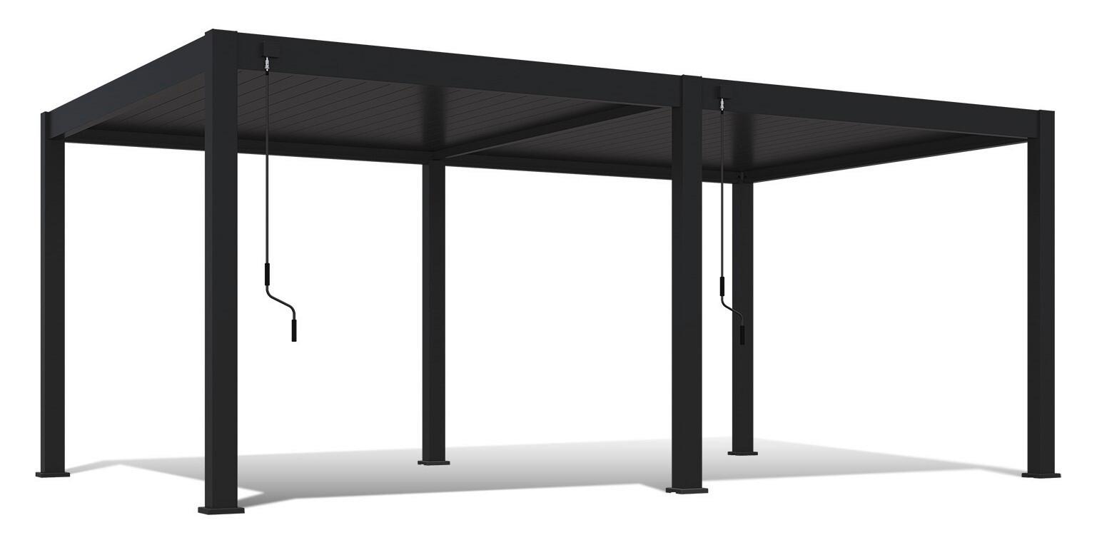 PERGOLA DELUXE PLUS 4X6M ANTHRAZIT - Anthrazit, Basics, Metall (600/255/400cm) - Gardenson
