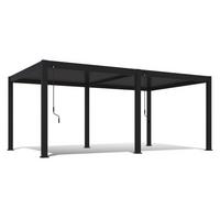 PERGOLA DELUXE PLUS 4X6M ANTHRAZIT - Anthrazit, Basics, Metall (600/255/400cm) - Gardenson