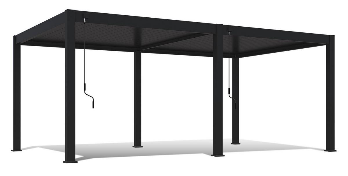 PERGOLA DELUXE PLUS 4X6M ANTHRAZIT - Anthrazit, Basics, Metall (600/255/400cm) - Gardenson