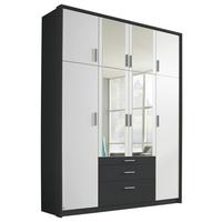Ormar S Klasičnim Vratima Hildesheim - bijela/siva, Design, staklo/drvni materijal (185/231/56cm) - Modern Living
