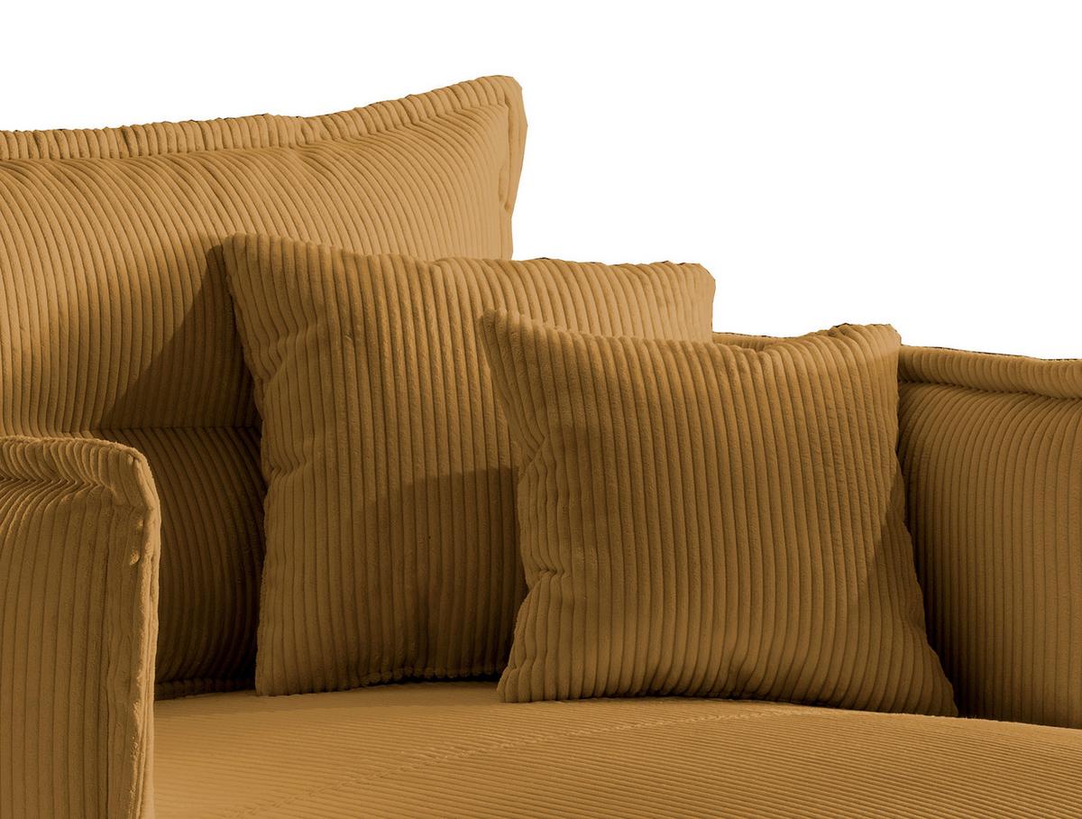 Relaxsessel Lava Goldfarben Cord - Goldfarben/Schwarz, MODERN, Textil/Metall (111/101/167cm) - Livetastic