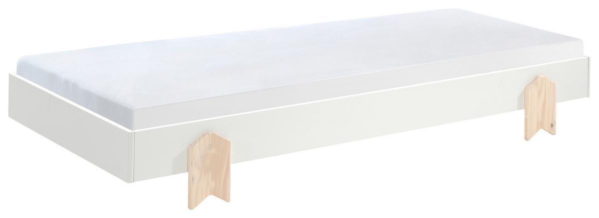 Kinder-/Juniorbett Modulo ca. 90x200 cm Weiß - Weiß, MODERN, Holz/Holzwerkstoff (90/200cm) - MID.YOU