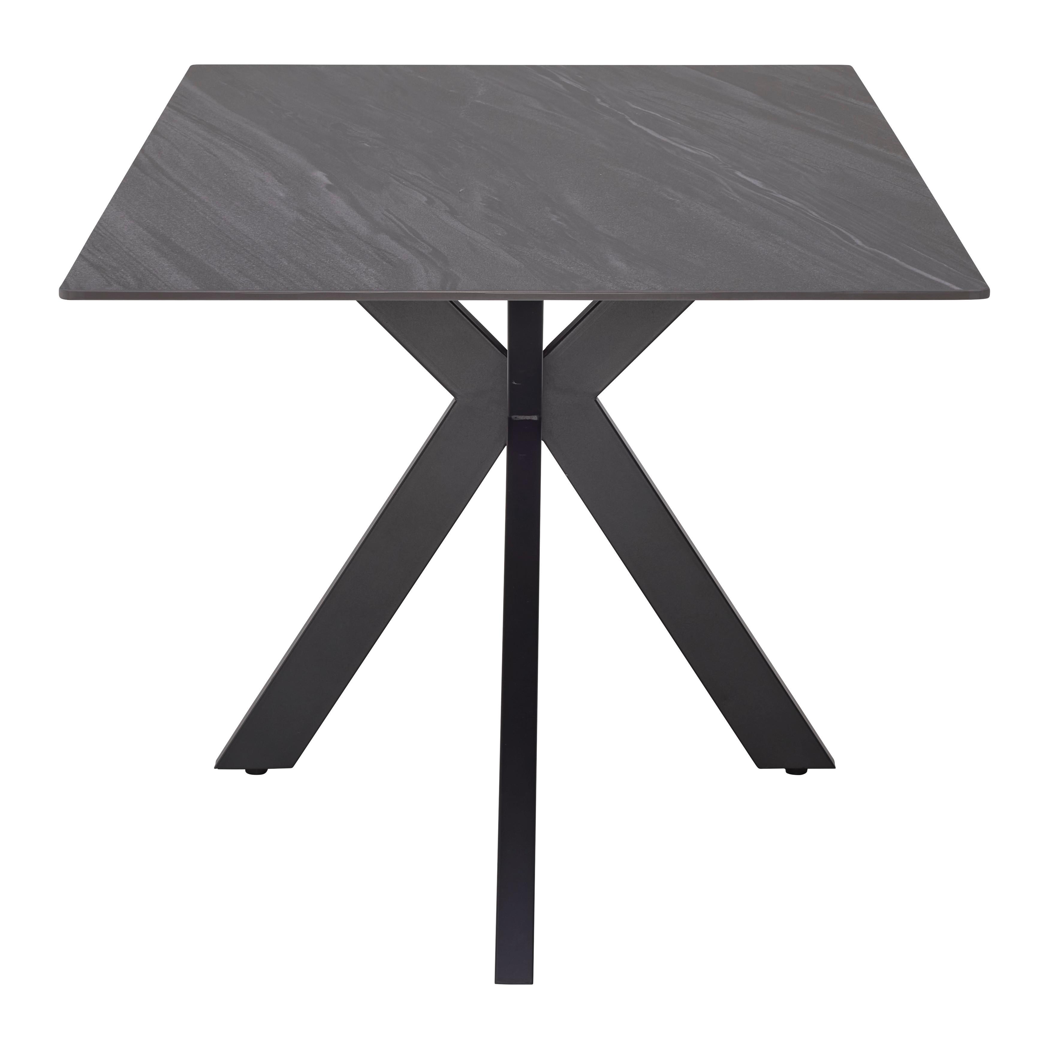 MATBORD JONAS -BASED- - grå/svart, Modern, metall/keramik (160/76/90cm) - Based
