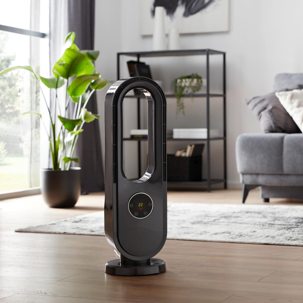 Pokončni Ventilator Leonhard - siva, Moderno, umetna masa (24/24/75,5cm) - Insido
