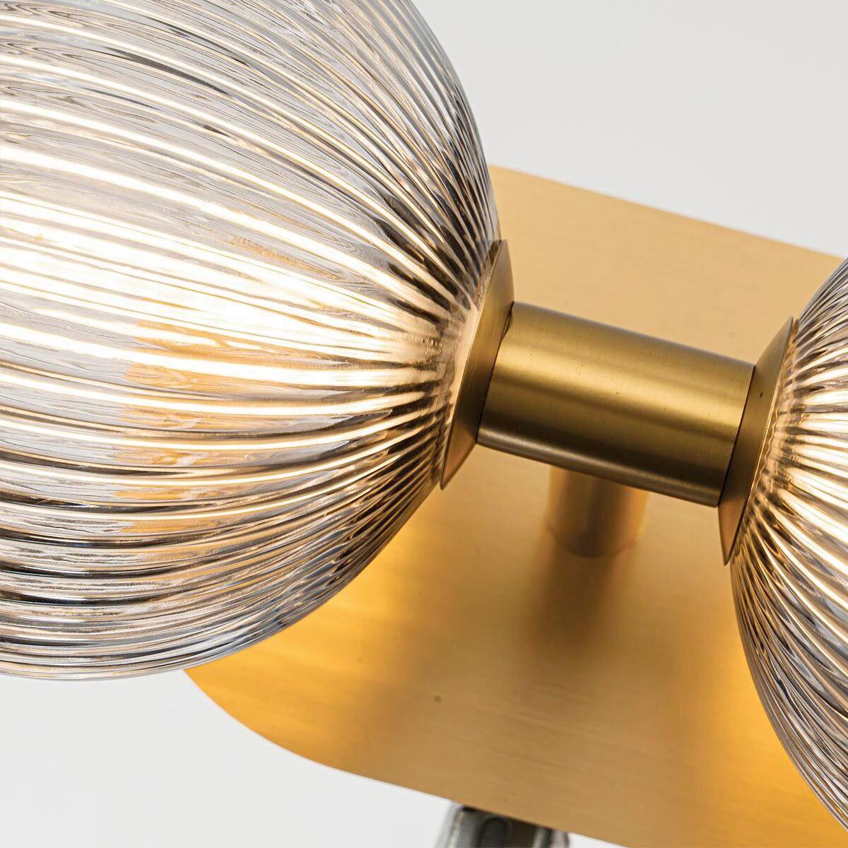 Falilámpa Qn-Palmas-2w-Bg - aranyszínű, Konventionell, üveg/fém (15,1/39/20,3cm) - Elstead Lighting