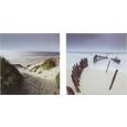 Glasbild Sandy War, ca. 20x40x1,7cm - Multicolor, MODERN, Glas (20/40/1,7cm) - Mömax modern living