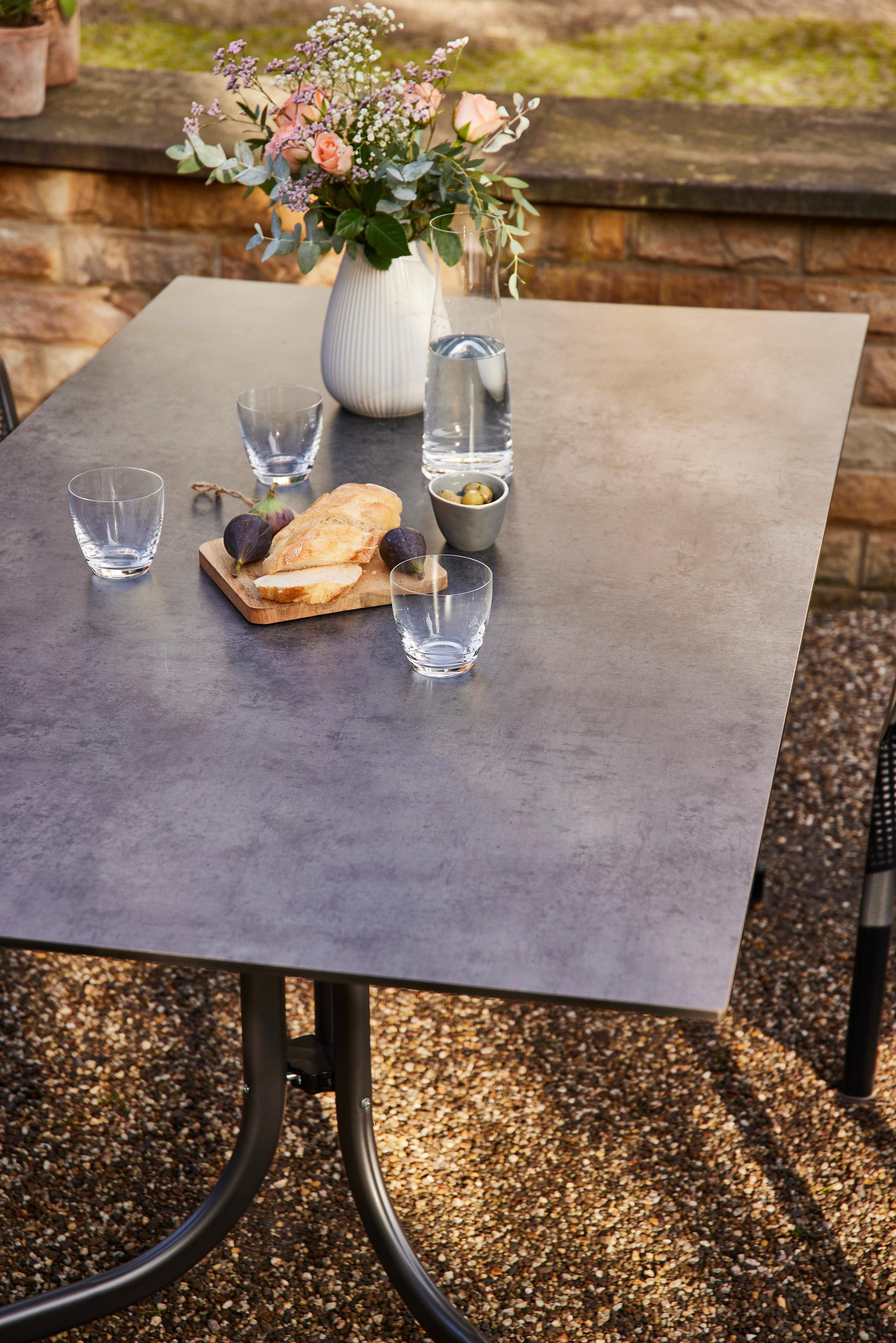 GARTENKLAPPTISCH K95703 - Anthrazit, KONVENTIONELL, Holzwerkstoff/Kunststoff (160/90/71cm) - Siena Garden