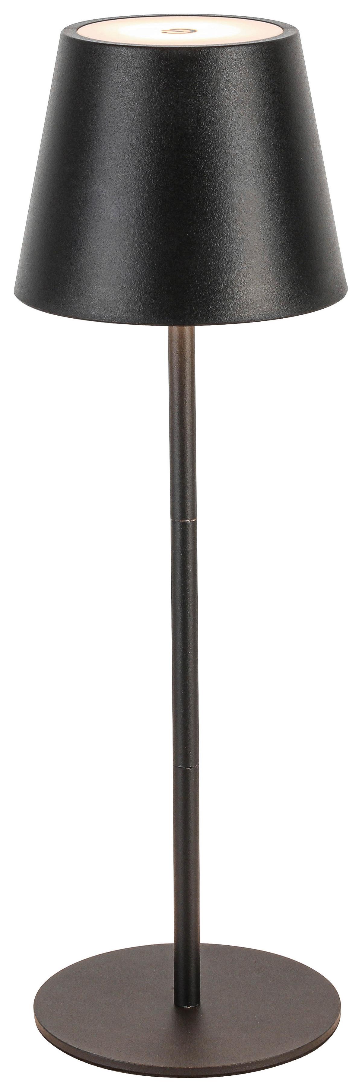 LED-Tischleuchte Noemi Schwarz max. 3 Watt - Schwarz, Konventionell, Kunststoff/Metall (10,6/17-36cm) - Mömax