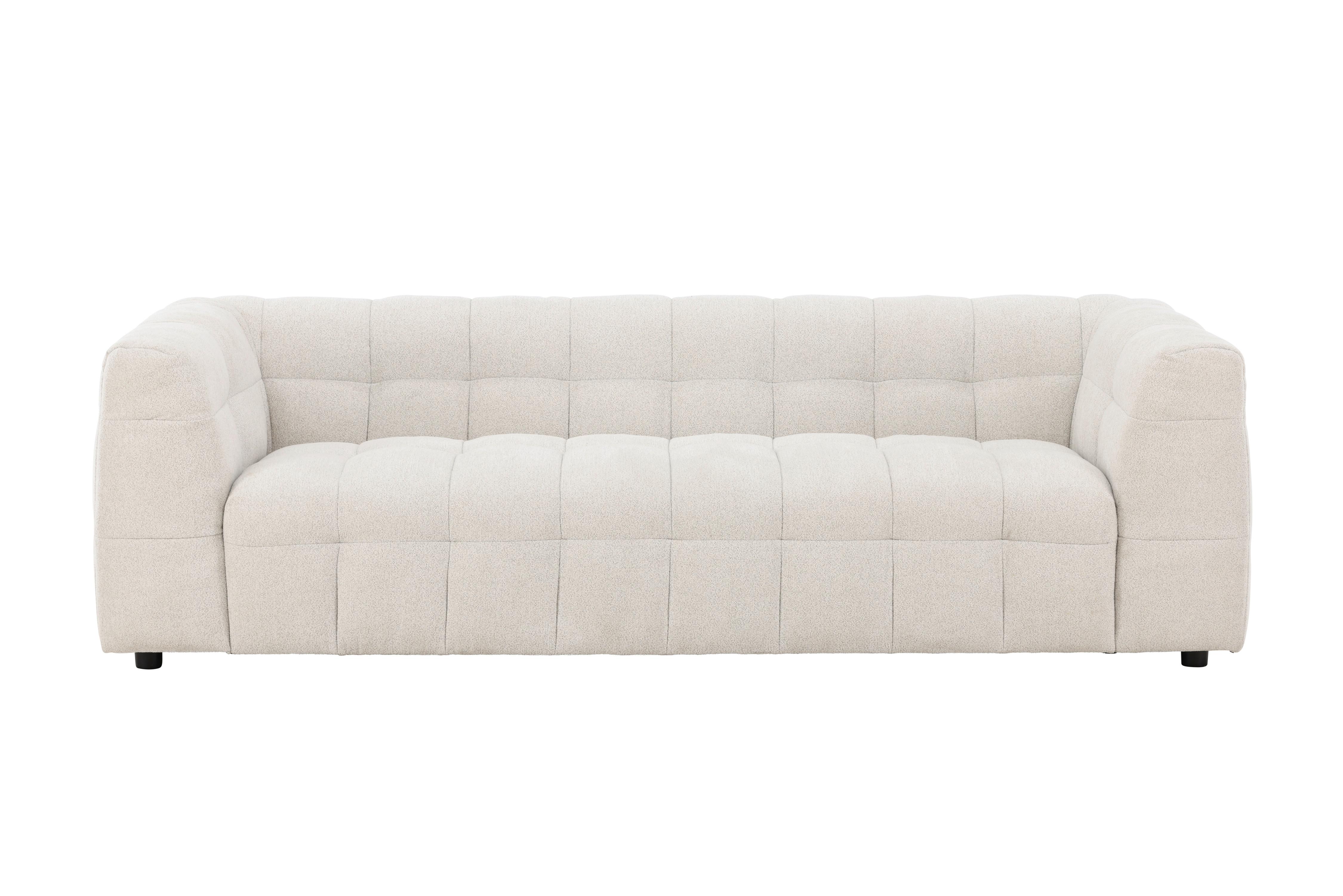 3-Sitzer-Sofa Malou Weiß - Weiß, MODERN, Kunststoff/Textil (238/70/98cm) - Livetastic