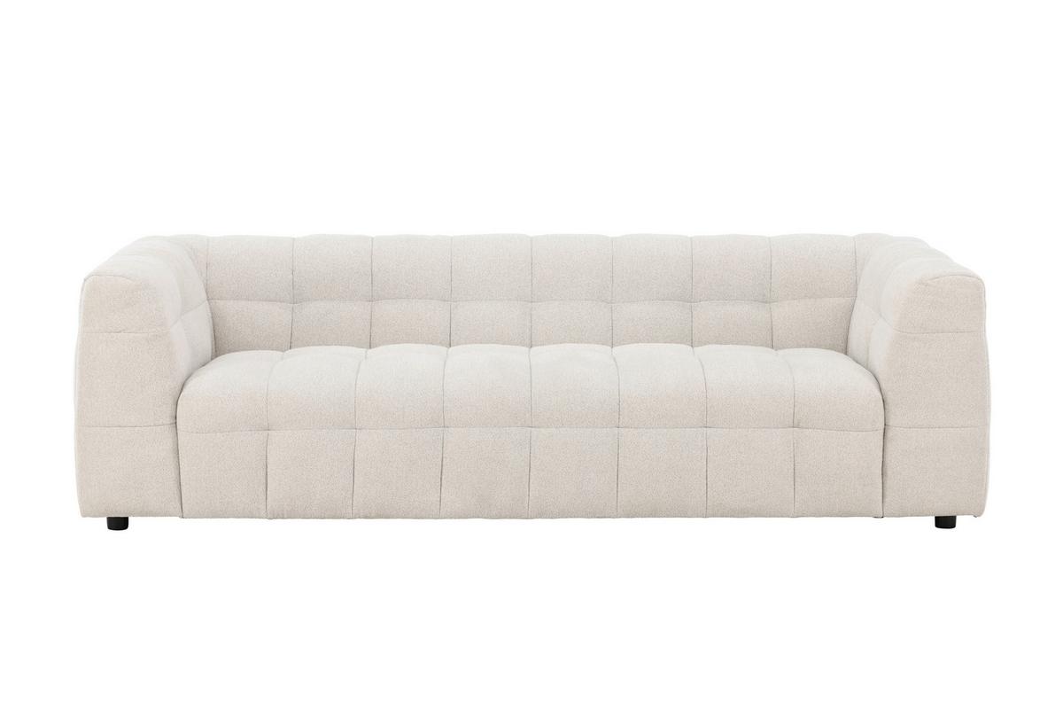 3-Sitzer-Sofa Malou Weiß - Weiß, MODERN, Kunststoff/Textil (238/70/98cm) - Livetastic