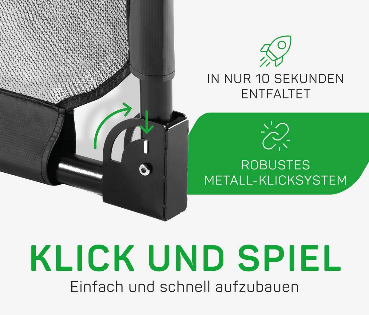 FUßBALLTOR SALTA CHALLENGE - Schwarz, KONVENTIONELL, Metall (100/60/60cm) - Salta