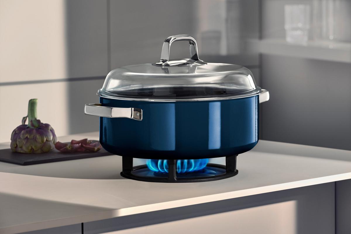 GARNEK DO DUSZENIA 521425290 WMF - ciemnoniebieski, Basics, metal (28cm) - WMF