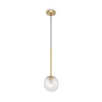 Pendelleuchte Ligero Messingfarben max. 40 Watt - Transparent/Messingfarben, Trend, Glas/Metall (15/43,5cm) - MAYTONI