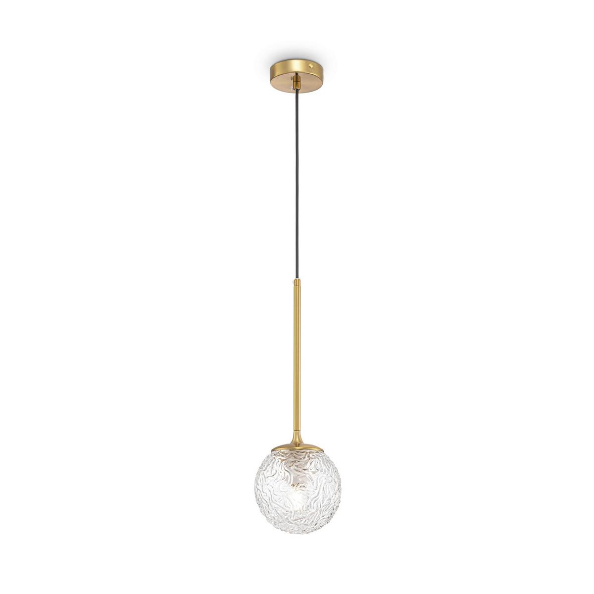 Pendelleuchte Ligero Messingfarben max. 40 Watt - Transparent/Messingfarben, Trend, Glas/Metall (15/43,5cm) - MAYTONI