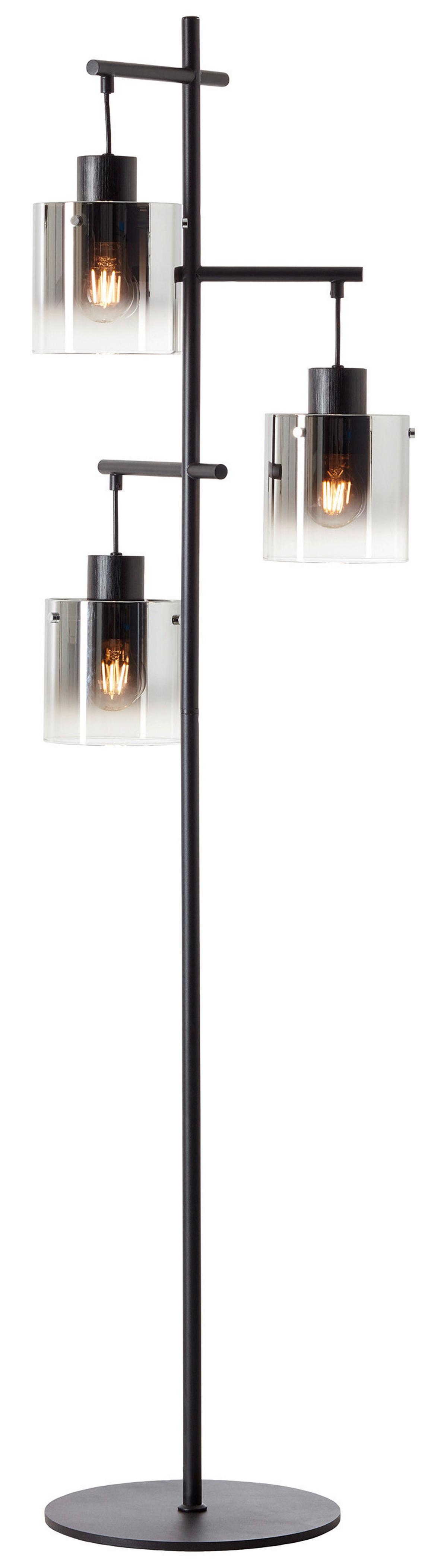 LAMPA STOJĄCA 93168/93 SIMONIS *DK* - czarny/szary, Design, metal/szkło (46/152cm) - Dieter Knoll