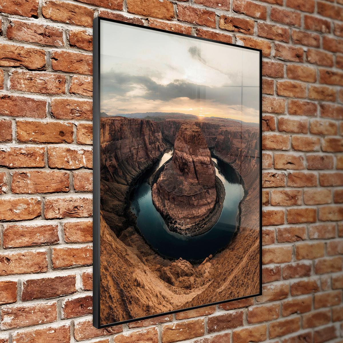 Glasbild Multicolor ca. 80x120cm - Multicolor, Basics, Glas/Holz (80/120cm)