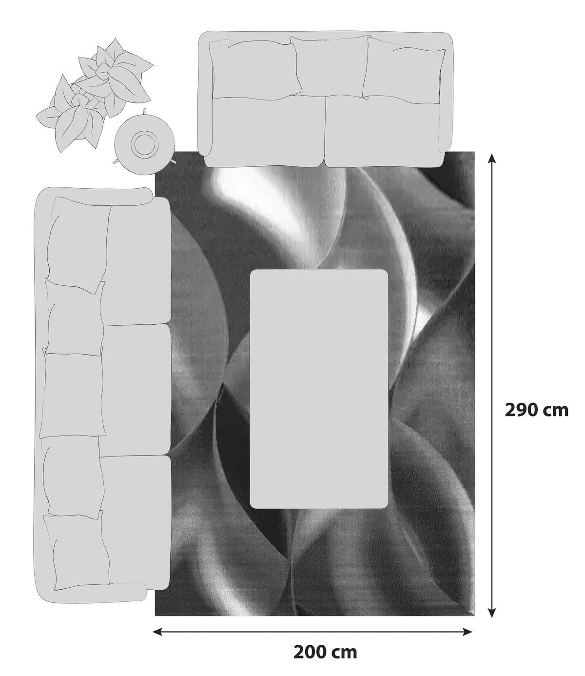 Webteppich Plus Braun/Weiß ca. 200x290cm - Braun/Weiß, Design, Textil (200/290cm)