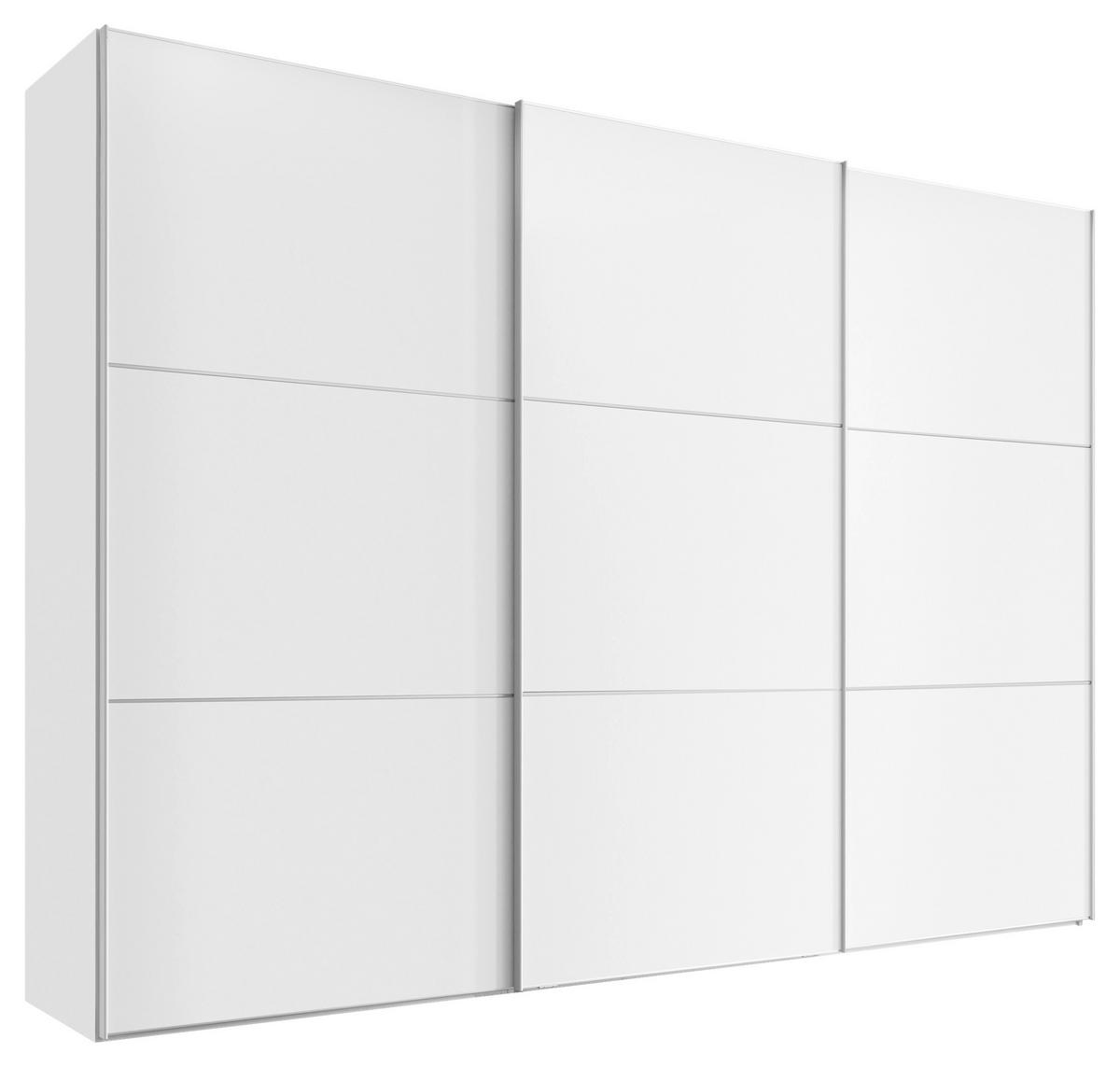 SZAFA PRZESUWNA/PODWIESZ.DRZWI PRIMO - biały/kolor aluminiowy, materiał drewnopochodny/metal (249/222/68cm) - Moderano