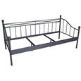 Tagesbett Schwarz 90x200cm - Schwarz, ROMANTIK / LANDHAUS, Metall (207/92/98cm) - MÖMAX modern living