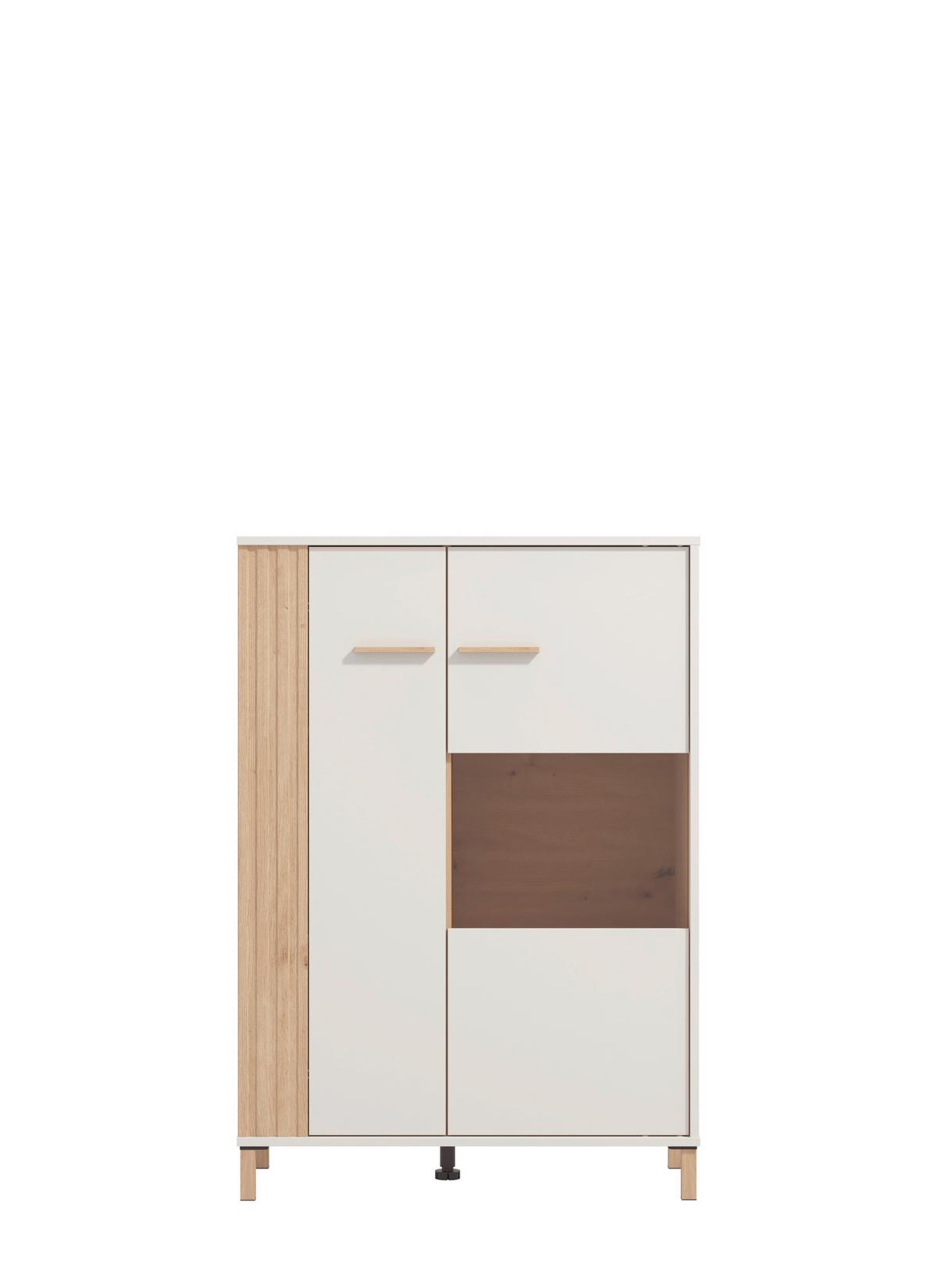 Vitrin Belfort - tölgyfa színű, Modern, faalapú anyag (85/122/40cm)