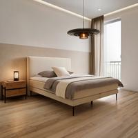 Boxbett Nevada Beige ca. 180x200 cm mit Topper - Beige/Schwarz, MODERN, Holz/Textil (180/200cm) - Bessagi Home