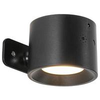 LED-Wandleuchte Rig 1 Schwarz max. 3,5 Watt - Schwarz, MODERN, Kunststoff/Metall (9,3/7,5/5,2cm) - Modern Living