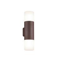 Außenwandleuchte Hoosic in Rostfarben max. 28 Watt - Rostfarben/Weiß, KONVENTIONELL, Kunststoff/Metall (8,5/33cm) - Trio Leuchten