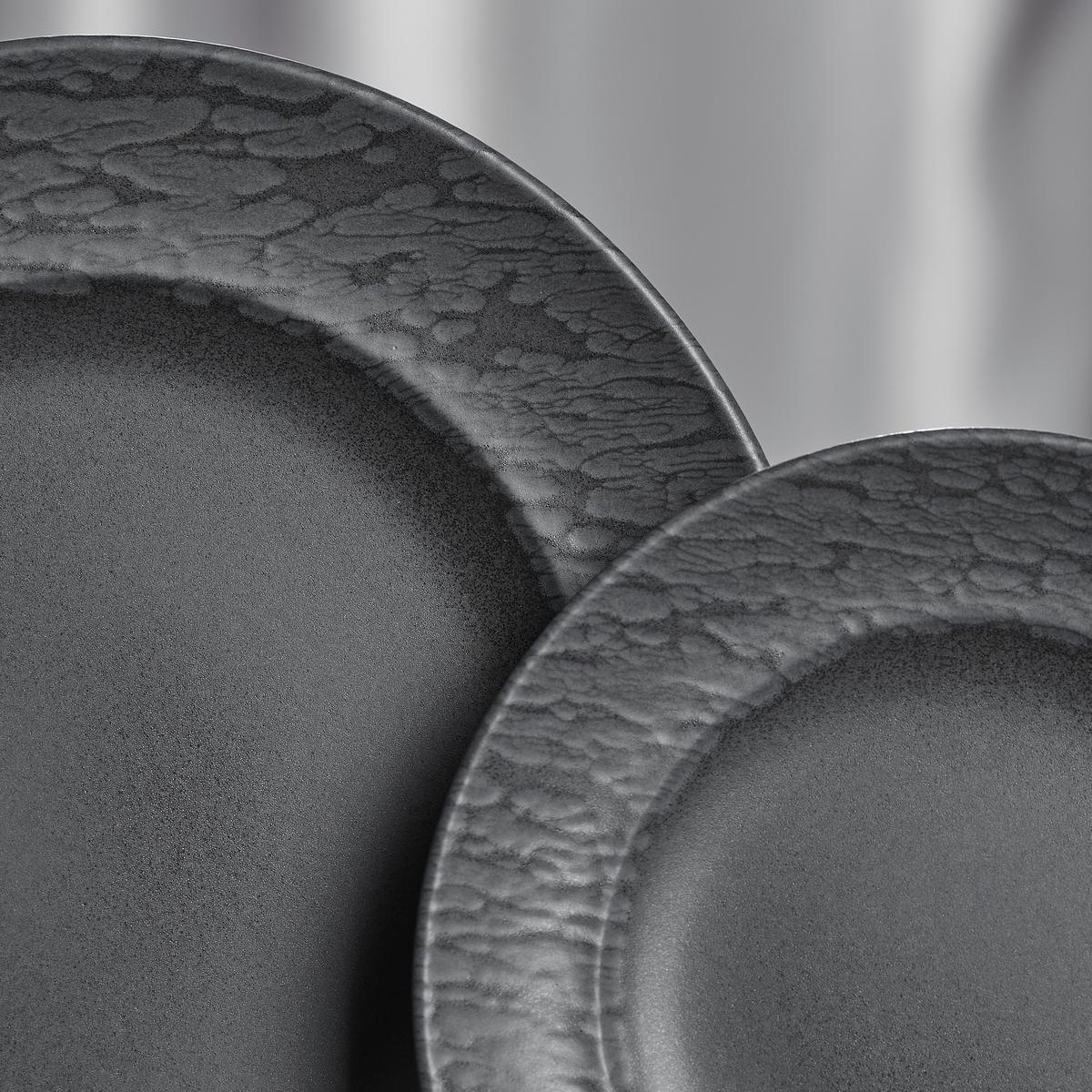 Tányérkészlet Black Vintage - fekete, Modern, kerámia - Premium Living