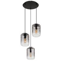 Svjetiljka Viseća 16046-3h - prozirno/crna, Design, staklo/metal (47/120cm) - Globo