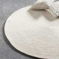 Handwebteppich Manila 1 in Naturfarben Ø ca. 100cm - Naturfarben, Basics, Textil (100cm) - Mömax
