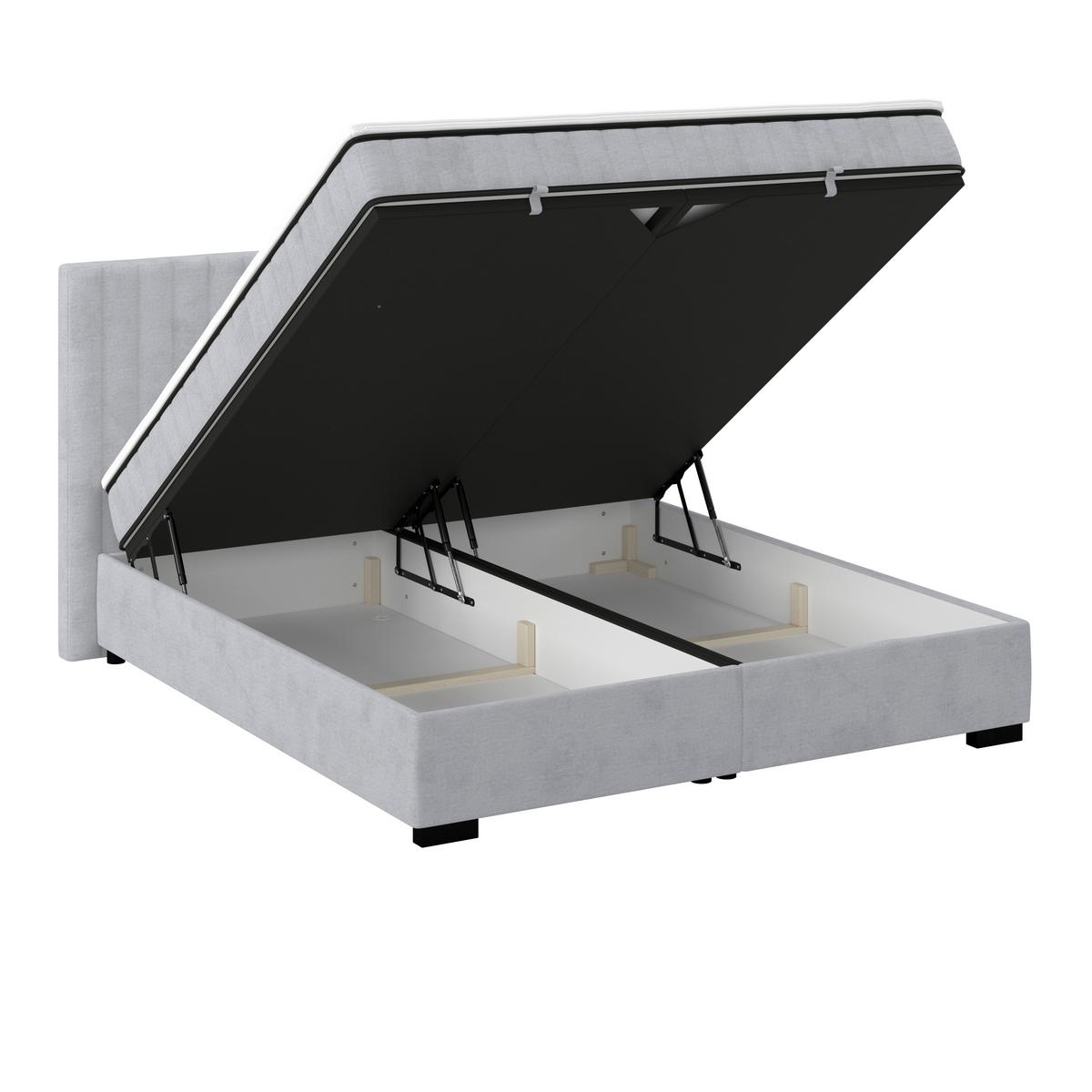 Box Krevet Maya C - siva/crna, Moderno, drvni materijal/drvo (200/220cm) - Based