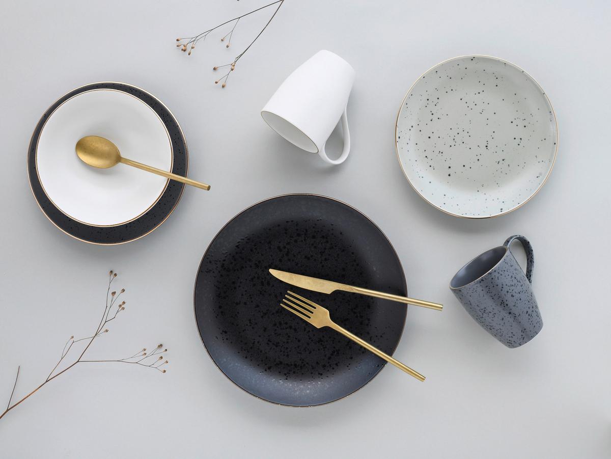 Kombinirani Servis Industrial, 16-Delni - zlate barve/siva, Trend, keramika - Creatable